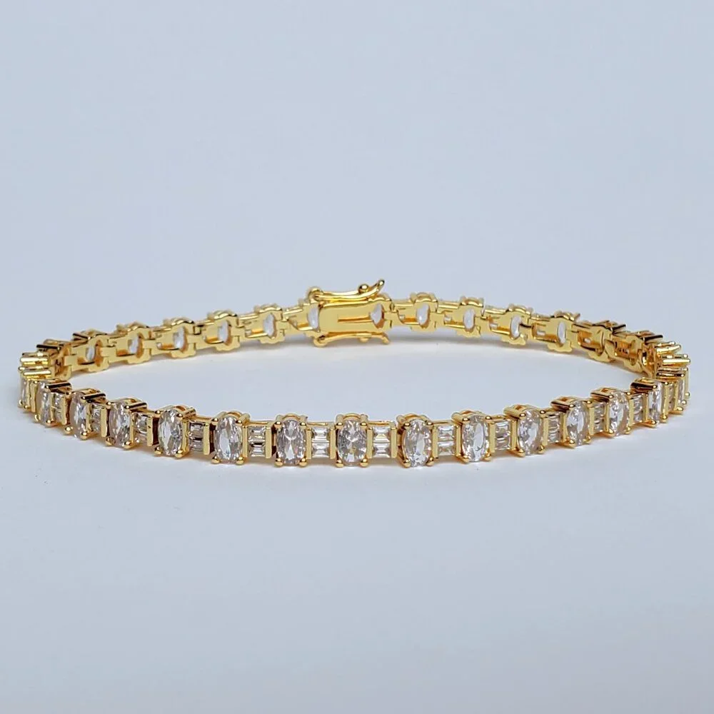 2ct Diamond Womens 14K Gold Tennis Bracelet Ladies 14 Karat Silver Jewelry 7" 8" - Picture 3 of 6